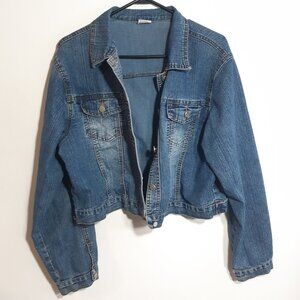 Y2K Denim Jacket Miss-TDC Jeans, Fitted to size, Puffy / Boxy to the bust&sleeve